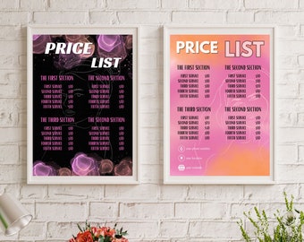 Editable Price List Template: Small Business Pricing Guide (A4) (Digital Download)