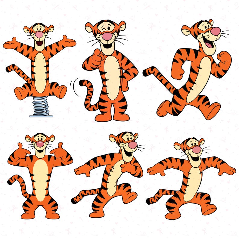 Tigger Springtime Winnie the Pooh PNG, Winnie the Pooh SVG – Classic Winnie the Pooh ...