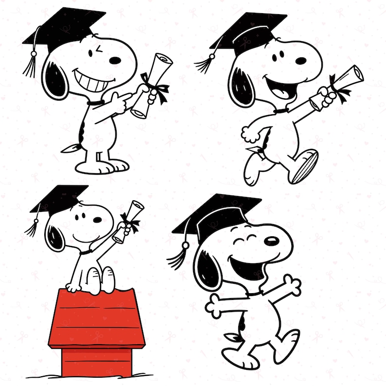 Snoopy Graduation SVG PNG Bundle, Class of 2026 SVG, Graduation Dog ...