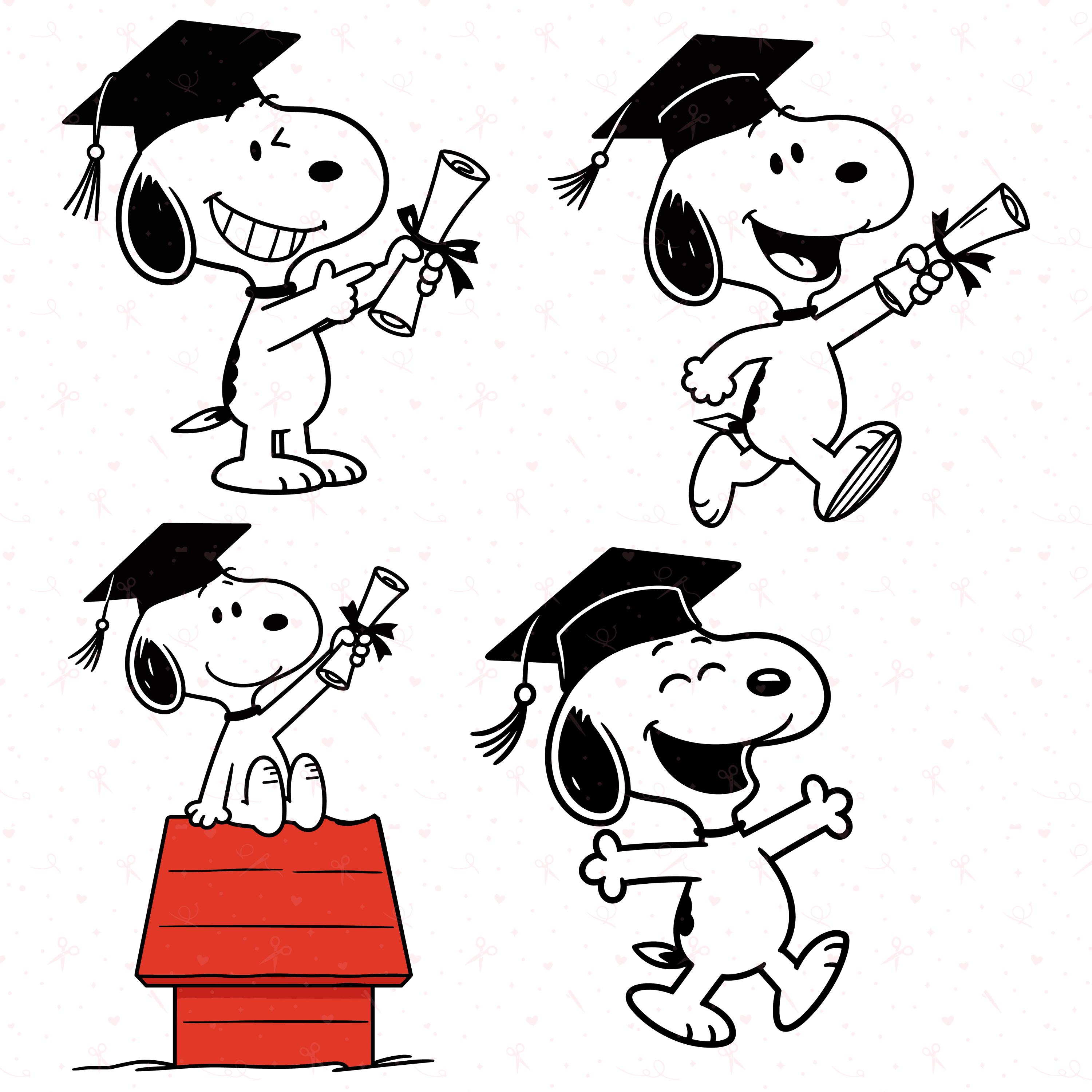 Snoopy Graduation SVG PNG Bundle, Class of 2026 SVG, Graduation Dog ...