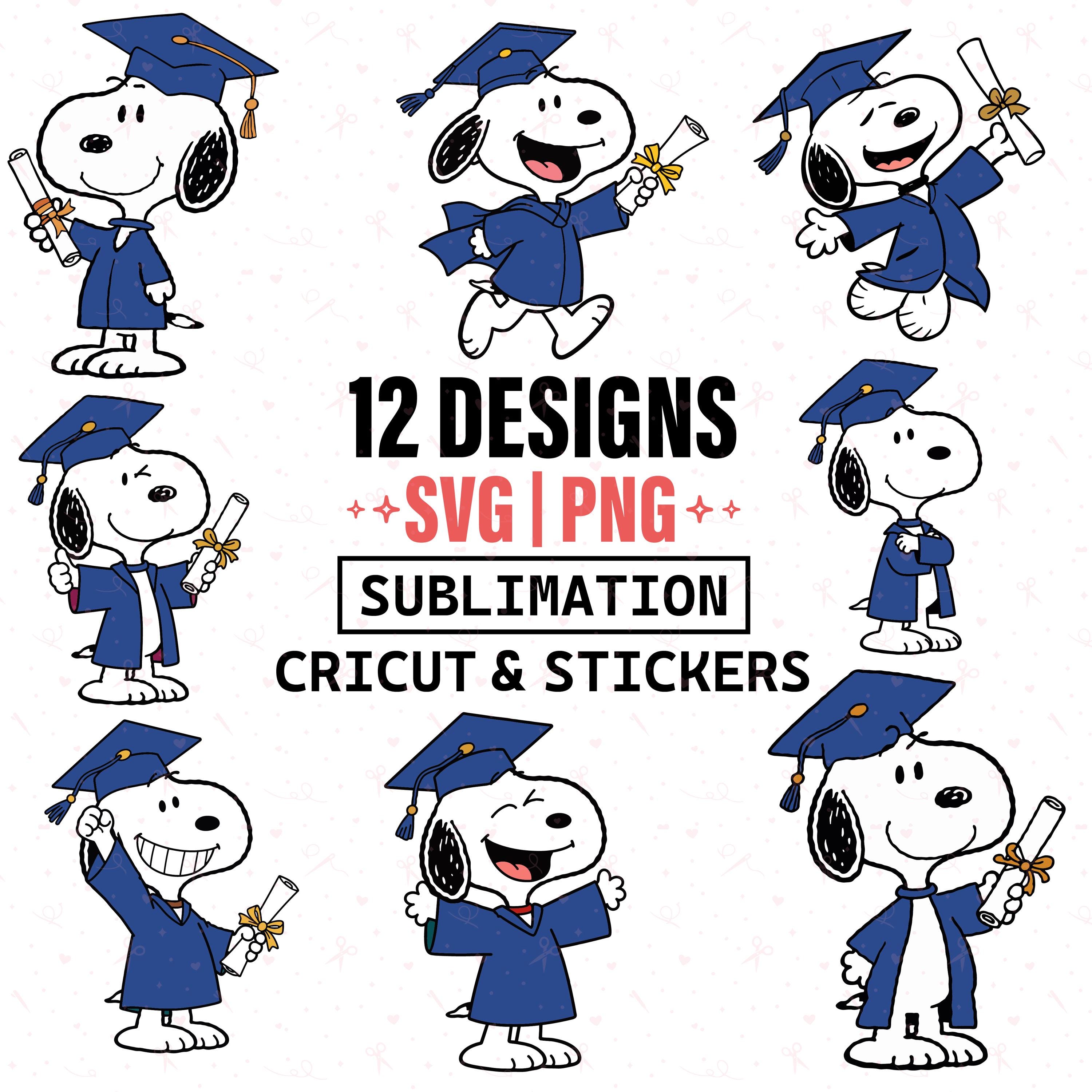 Snoopy Graduation Clipart Bundle, Snoopy Class of 2026 PNG SVG ...