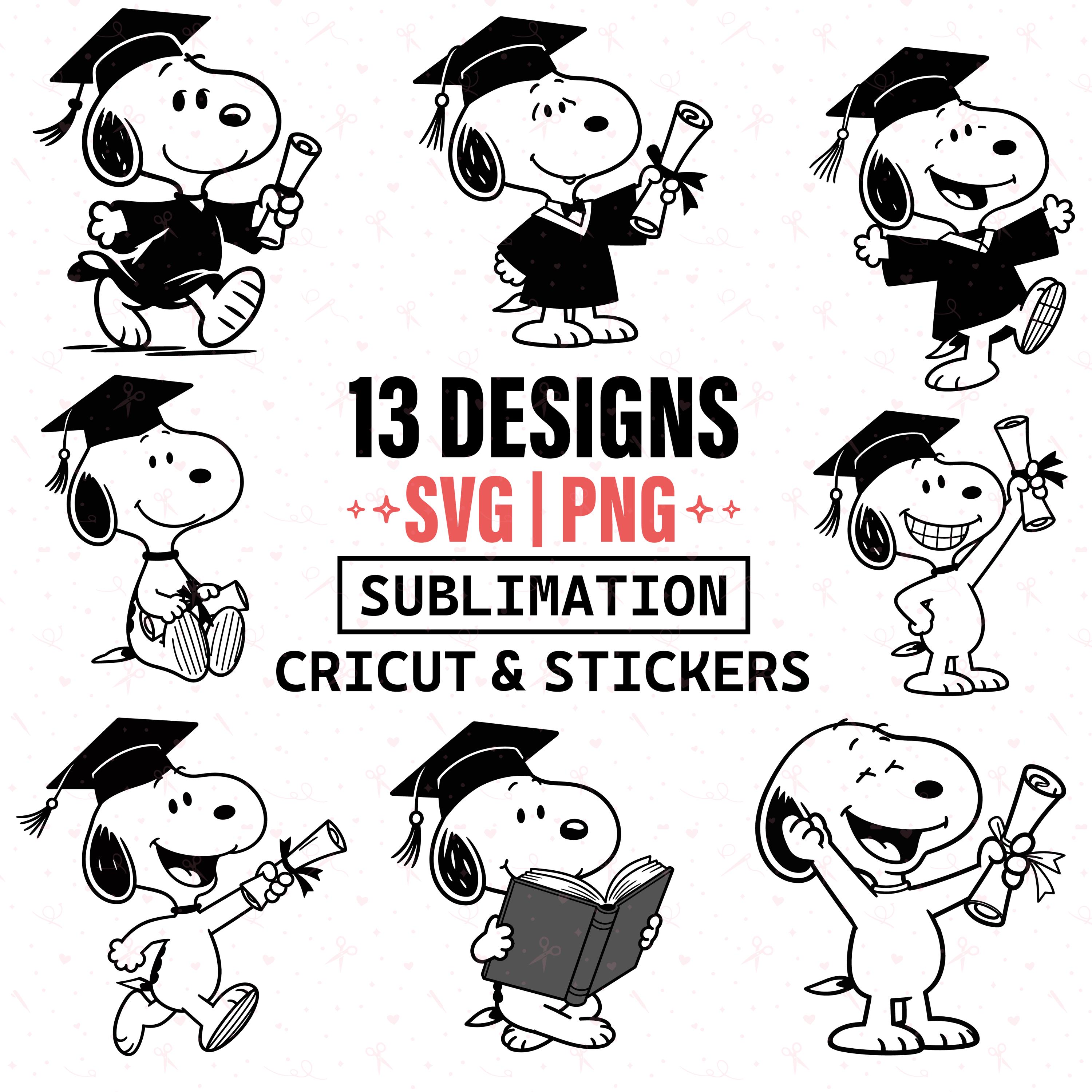Snoopy Graduation SVG PNG Bundle, Class of 2026 SVG, Graduation Dog ...