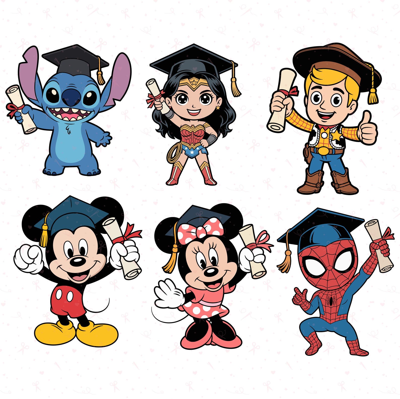 Phd Princess Disney Graduation SVG Bundle, Princess Graduate PNG, Mickey & Stitch ...