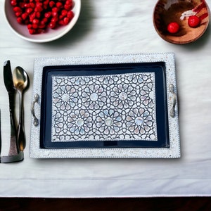 Hand crafted mosaic serving tray