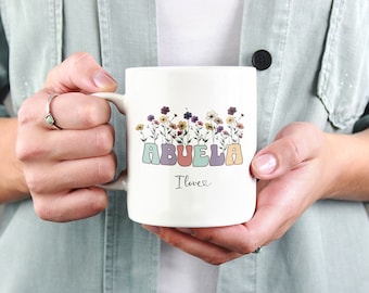 Taza de abuela, abuela Est 2024, taza de café del día de la madre, regalo del día de la madre para la nueva mamá, regalo de baby shower, gif de embarazo