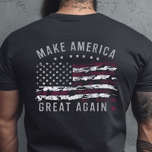 Make America Great Again T-Shirt, Trump Vance Shirt, Republican Tee, Fix America Again, MAGA Back Of Shirt, Gift For Him, Patriotic Election