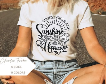 August Girl T-Shirt, August Birthday Tee, Gift For Birthday Girl, August Birthday Gift, Birthday Party Shirt, Womens Birthday Gift,