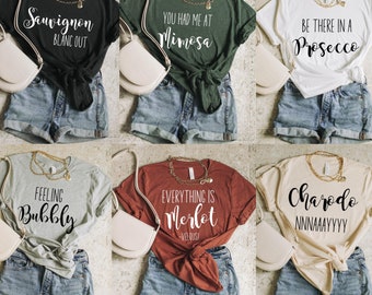 Matching Ladies Trip Group Shirts, Winery Theme, Girls Trip Tees, Birthday Getaway T-Shirt, Funny Drinking Shirts, Womens Party Weekend Away
