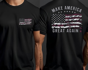 Make America Great Again T-Shirt, Trump Vance Shirt, Republican Tee, Fix America Again, MAGA Back Of Shirt, Gift For Him, Patriotic Election