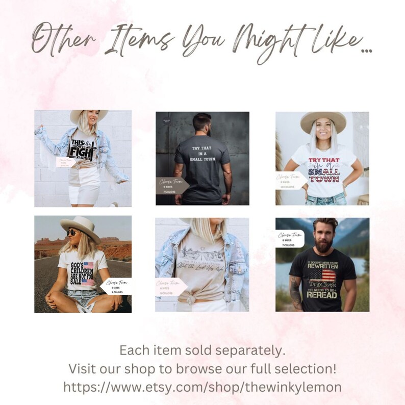 May include: Six different t-shirt designs featuring various slogans and graphics. The designs include "This is a fight", "Try that in a small town", "God's children are not for sale", "Black the last king", "If you want to be rewritten we the people are here to reread", and "Try that in a small town".