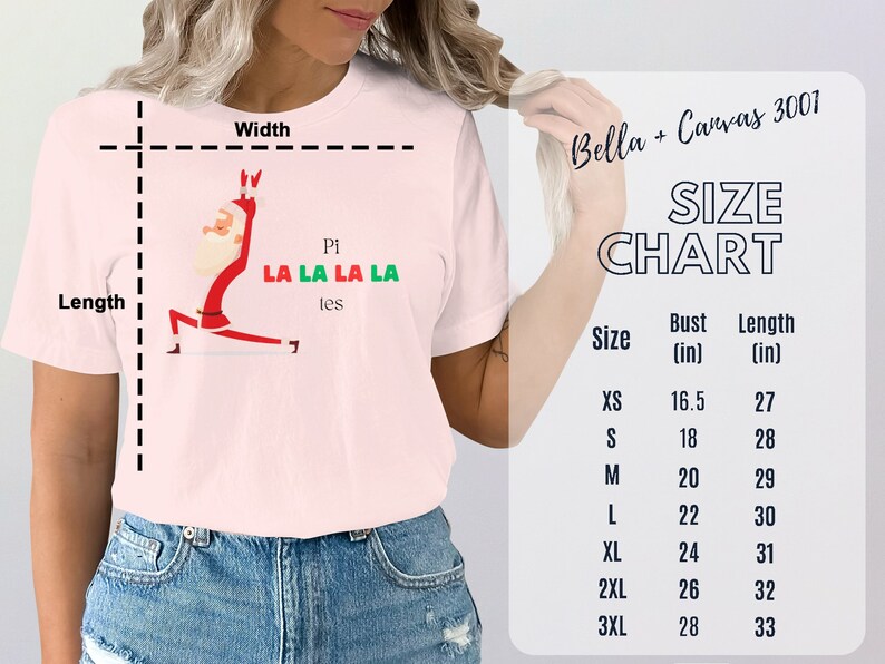 Sudadera navideña de pilates, Papá Noel Pi La La La La Tes, camiseta de pilates de Papá Noel, camiseta divertida de pilates, sudadera con capucha de pilates, regalo de instructor de pilates imagen 6