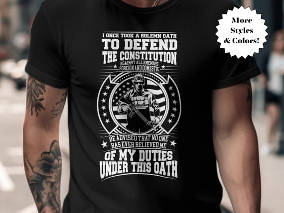American Oath Defend The Constitution Army Veteran T-Shirt American Oath Defend The Constitution Army Veteran T-Shirt