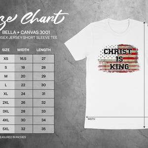 Christ Is King Shirt, Christian American Flag Tee, Religious USA Pride T-Shirt, Patriotic Jesus Top, Faith Graphic Tee image 2