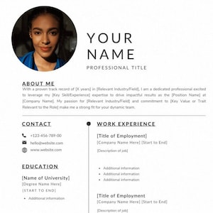 Career Focused Resume Template