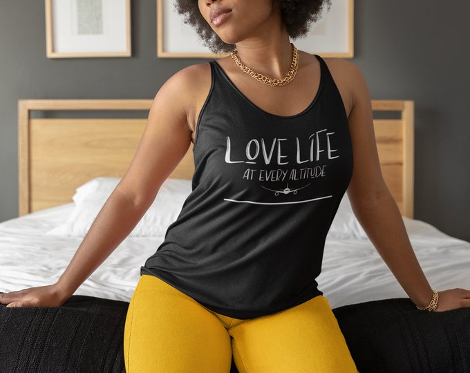 Women's Racerback Tank (Love Life at Every Altitude)