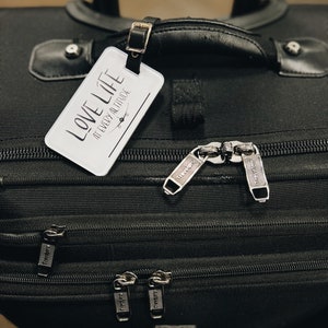 Ultra Durable Acrylic Luggage Tags (Love Life at Every Altitude)