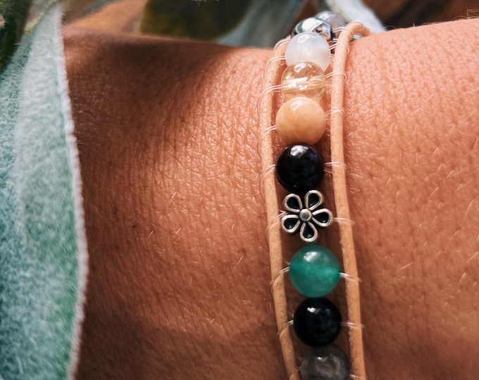 One with Nature Gemstone Crystal Bracelet
