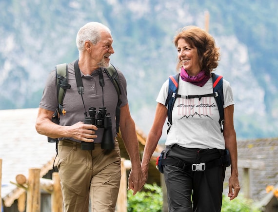 Gender Neutral Climbing Mountains Tee