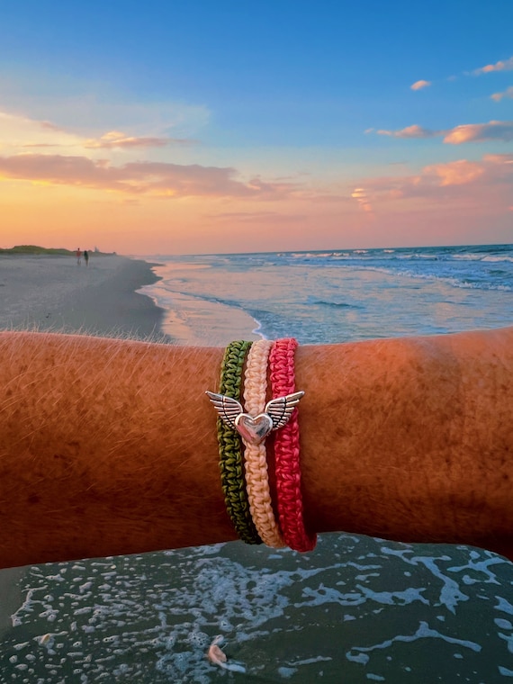 3-in-1 Charm Custom Macrame Bracelets (Love Life at Every Altitude)
