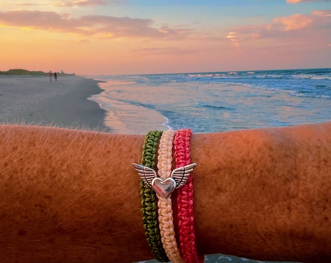 3-in-1 Charm Custom Macrame Bracelets (Love Life at Every Altitude)