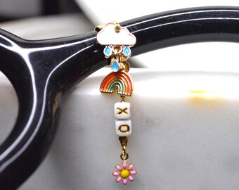 Personalized Rainbow Stethoscope Accessory: Custom Initial Nurse Gift. Welded for Extra Durability.