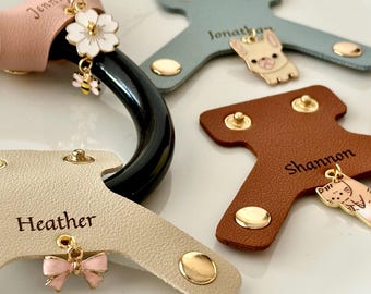 Engraved Leather Stethoscope Name Tag | 500+ Charms to Choose From | Personalized Gifts for Nurses and Doctors | Custom Gifts for Nurses