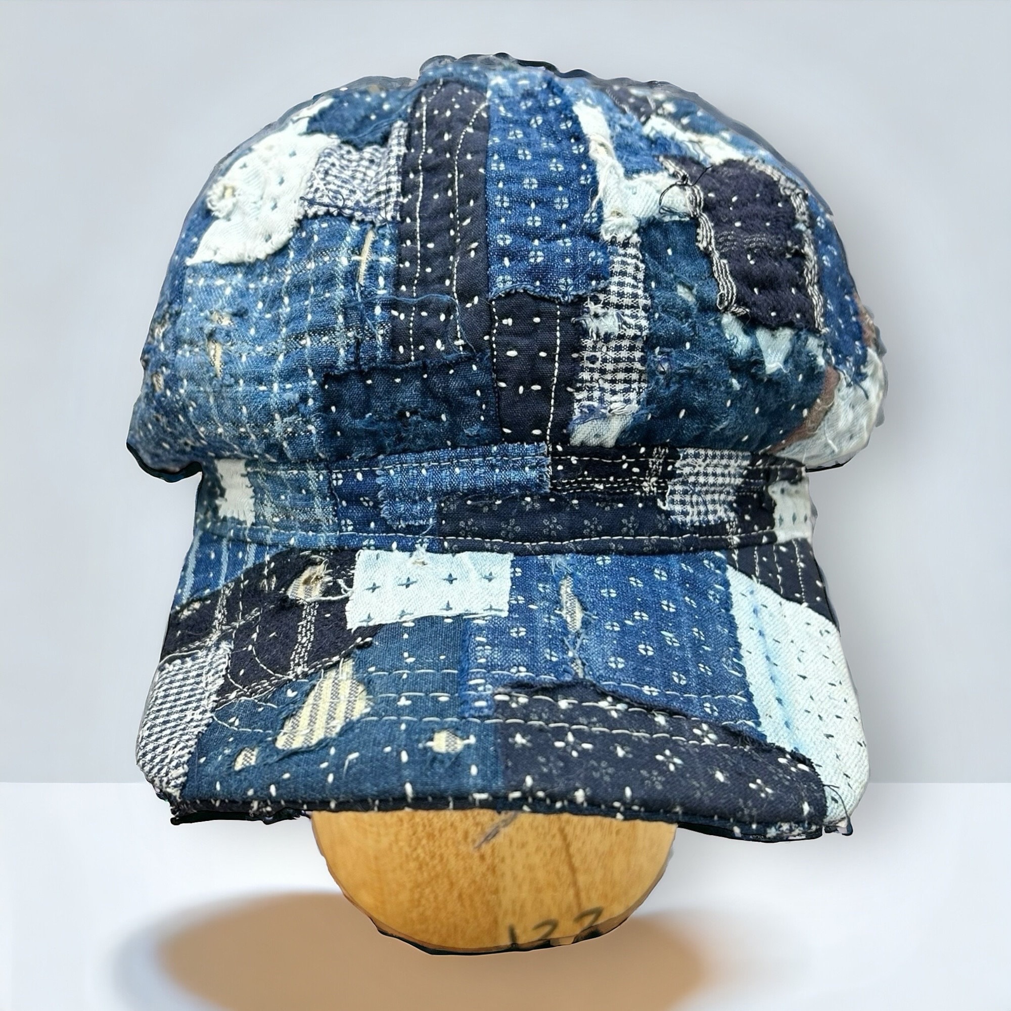 ✝️boro clothing ScrapQuilt Beret✝️ Sashiko Stitch Boro Patchwork Tattered Beret Cap - Etsy