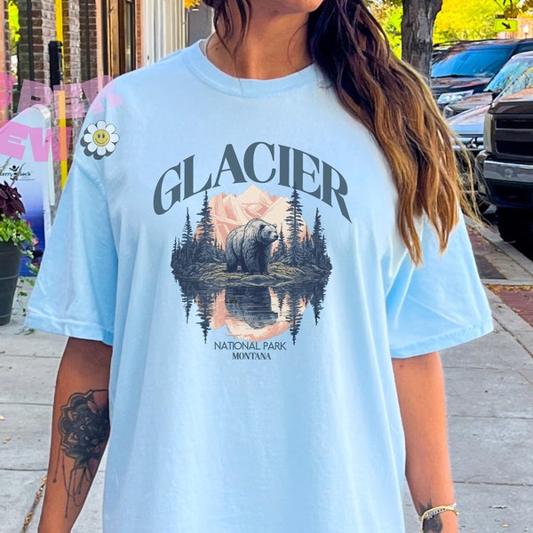 Glacier National Park Montana shirt | Nature hiking | Comfort Colors shirt for summer