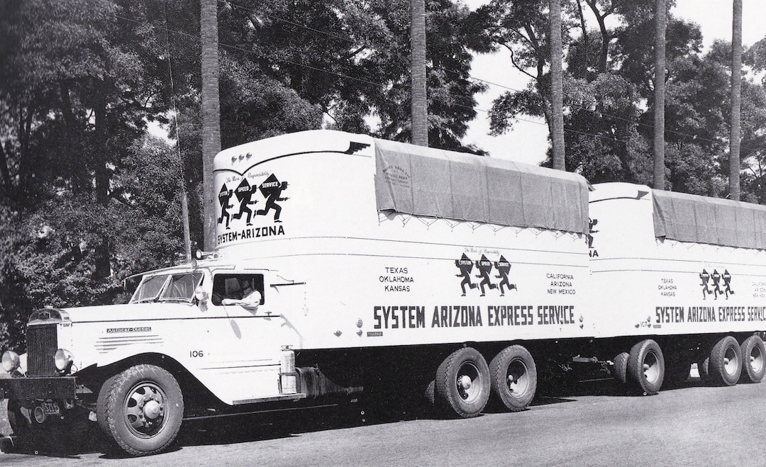 1937 Auto Car Semi Truck tractor Trailer 8x10 Photo Print Etsy