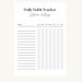 Printable Habit Tracker One Page A4 Minimalistisch and Modern Design ...