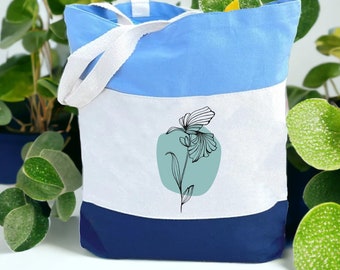 Floral Tote Bag, Aesthetic Tote Bag, Bridesmaid Bachelorette Party Gift, Wildflowers Bag, Canvas Tote Bag, Shopping Bag, Reusable Bag, Tote