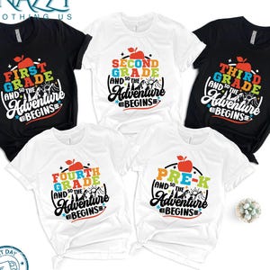 Let the Adventure Begin Tee, Back to School Tee, Kids First Day Shirt, Teacher School Tee, Cute Student Gift, School Adventure Gift