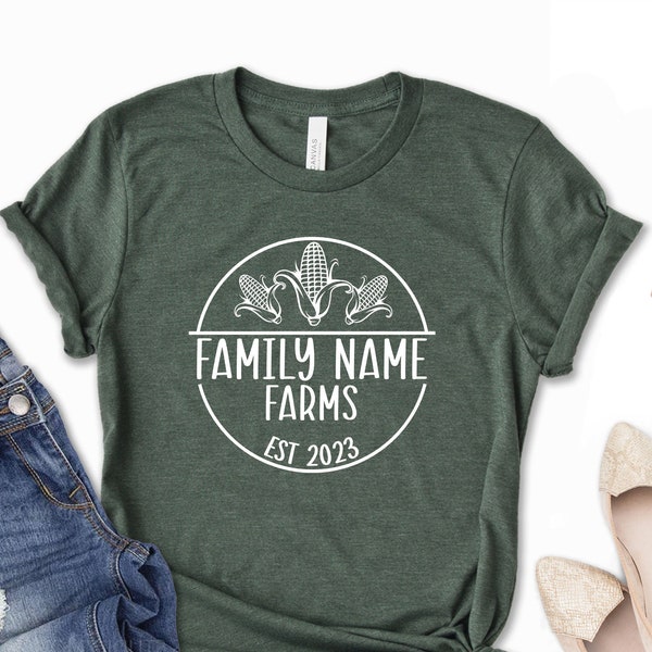 Custom Cattle Farm Shirt, Custom Cow Farm Shirt, Family Farm Shirts Women, Farm Gift, Personalized Farm Shirt, Farmer gift, Farm House Shirt