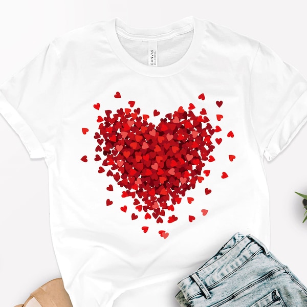 Red Heart Shirt Etsy