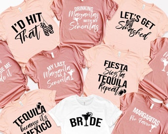 Fiesta Bachelorette Party Shirts, Fiesta Shirts, Bachelorette Party Shirts, Nacho Average Bride, Margarita Shirts, Mexico Bachelorette