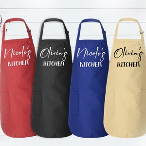 Personalized Apron for Women, Aprons Personalized, Custom Aprons for Women, Aprons Ruffled with Pocket, Hostess Gift Ideas, Apron for Baking