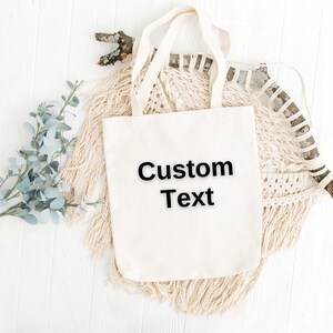 Personalized Tote Gift Bag, Bridesmaid Bag Gift, Custom Shopper, Personalize Bag, Custom Text Tote Bag, Wedding Party Tote Bag, Gift For Bag