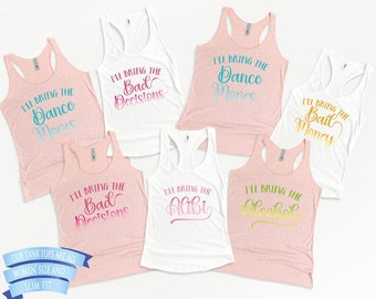 Funny Bachelorette Party Tank Tops, Bridal Group Shirts