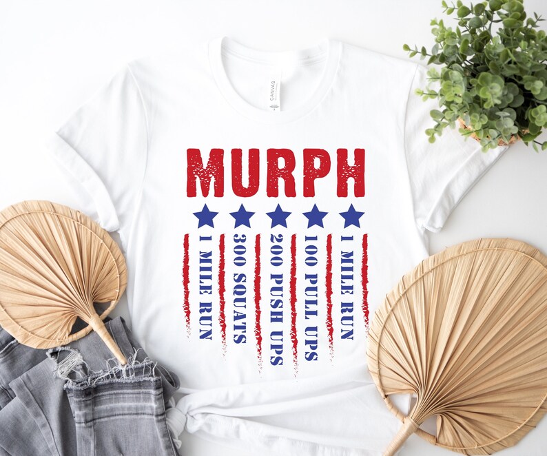 Murph Lettering Memorial Day Murph Training Shirt, American Patriot Tee - Etsy