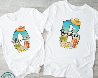 Custom Beach Monogram Shirt – Personalized Coastal Tee