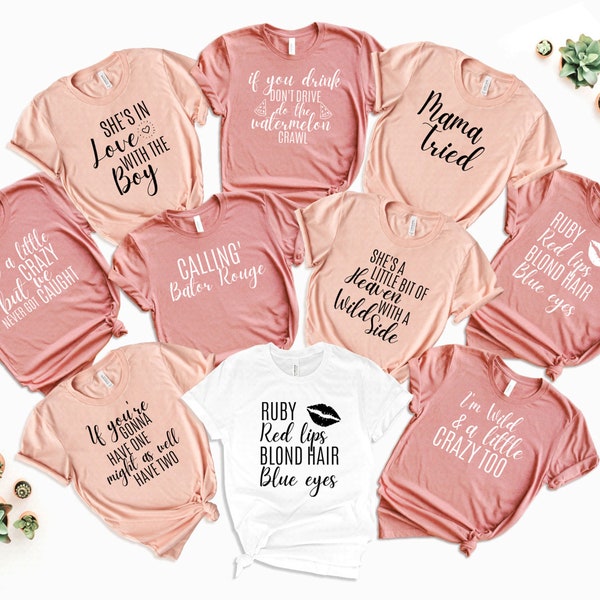 Country Song Quotes Bachelorette Shirts, Country Lyrics Bachelorette Party Shirts, Nashville Bachelorette, Country Bride, Country Shirts