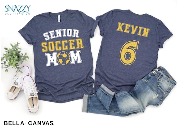 Personalized Senior Soccer Mom Glitter Shirt – Custom Graduation Gift