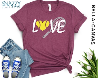 Tennis Love Graphic T-Shirt, Retro Style