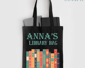 Personalized Book Tote Bag – Custom Canvas Library Bag