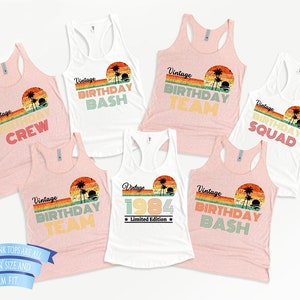 Vintage 1984 Limited Edition Tank Tops, 40th Birthday Crew Tank, Matching Birthday Group Tanks, Birthday Party Thanks, Custom 40th Birthday