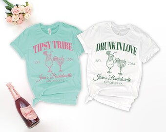 Drunk in Love Bachelorette Party Shirt, Cocktail Club Bridal Gift