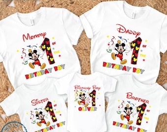 Mickey Mouse Family Birthday Shirts, Custom 2nd Birthday Party