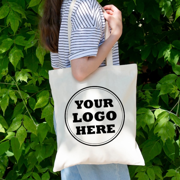 Custom Logo Tote Bag, Personalized Tote Bag Bulk, Custom Tote Bag With Logo, Gift for Friend,Promotional Tote Bag,Reusable Personalized Gift