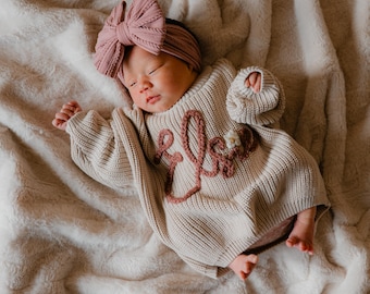 SAND- Personalized Name Infant/Toddler/Child Knit Sweater