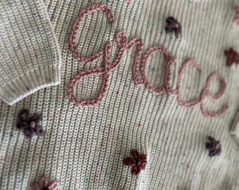 CONFETTI- Personalized Name Infant/Toddler/Child Knit Sweater